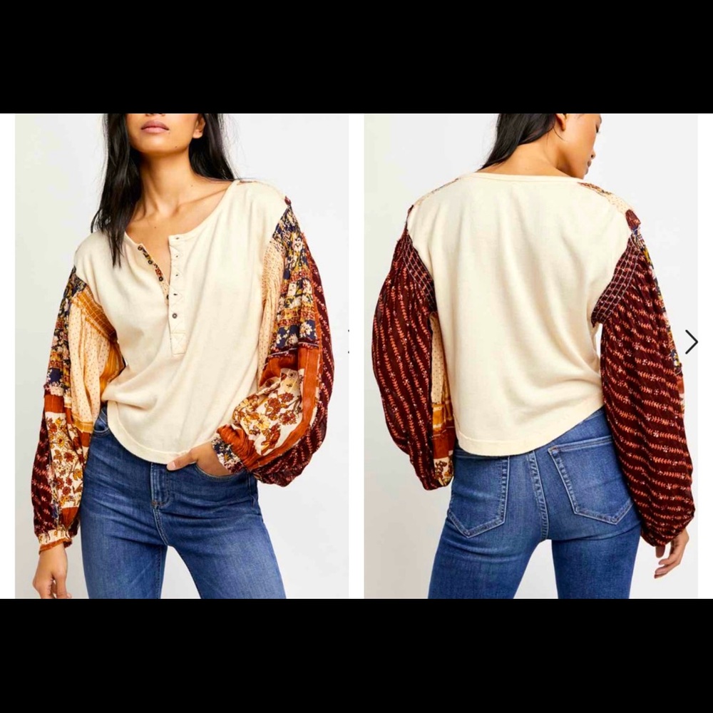 LOWEST PRICE NWT Free People Light Magic Henley